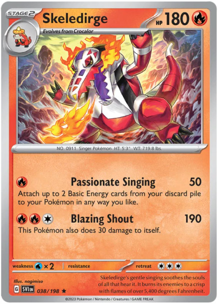 [SV01][SV1-038/198](R) Skeledirge (Holo)