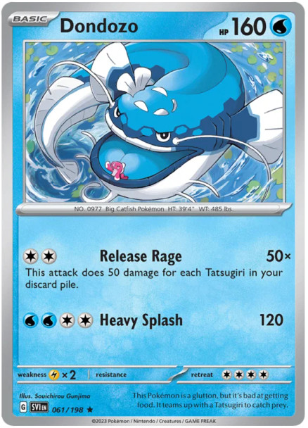 [SV01][SV1-061/198](R) Dondozo (Holo)