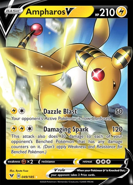 [SWSH04][VIV-049/185UR] Ampharos V (Holo)