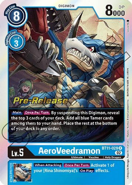 BT11-029R AeroVeedramon (Prerelease Stamp)