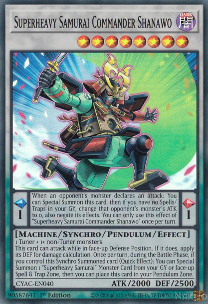 CYAC-EN040 Superheavy Samurai Commander Shanawo (Super Rare) <1st>