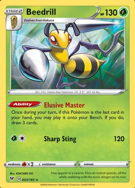 SWSH04-003/185R Beedrill (Reverse Holo)