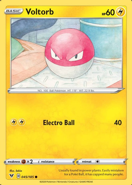 [SWSH04][VIV-045/185C] Voltorb (Reverse Holo)