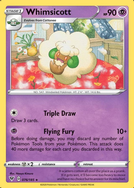 SWSH04-076/185R Whimsicott (Reverse Holo)