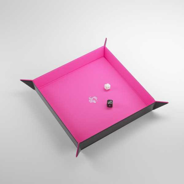 Gamegenic Magnetic Dice Tray Square Black/Pink