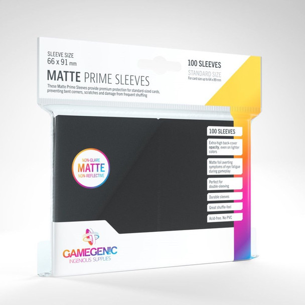 Gamegenic Matte Prime Card Sleeves Black (100)