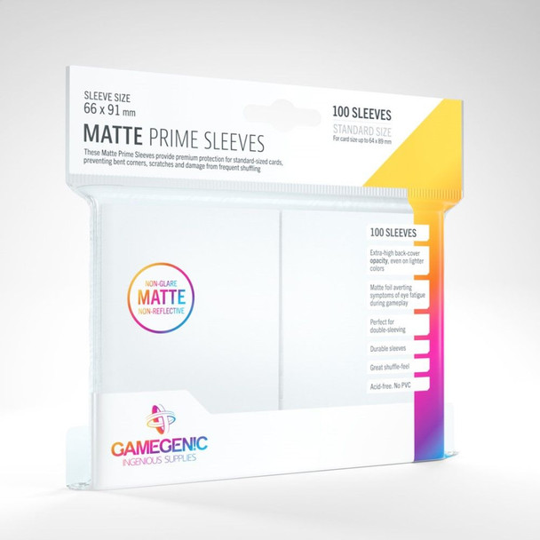 Gamegenic Matte Prime Card Sleeves White (100)