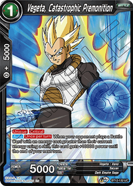 BT12-132UC Vegeta, Catastrophic Premonition Foil