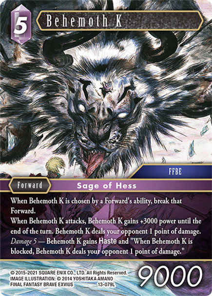 FF13-079L Behemoth K Foil