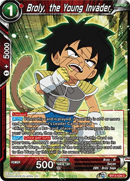 BT13-026C Broly, the Young Invader Foil