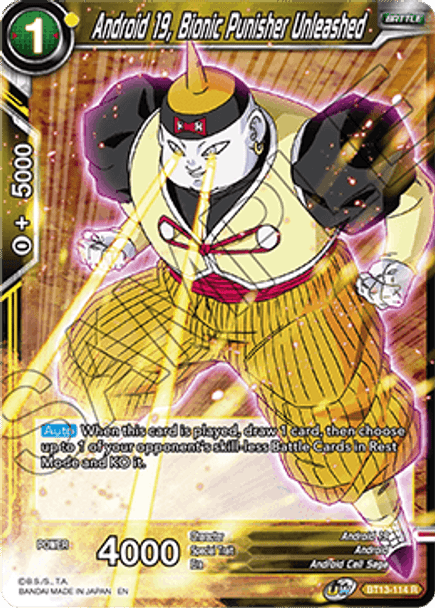 BT13-114R Android 19, Bionic Punisher Unleashed Foil