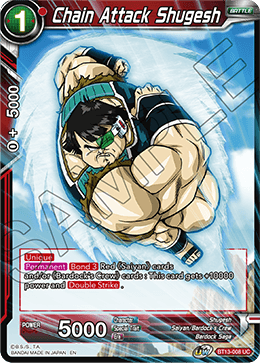 BT13-008UC Chain Attack Shugesh Prerelease Stamp Foil