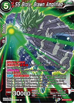 BT13-024UC SS Broly, Brawn Amplified Prerelease Stamp Foil