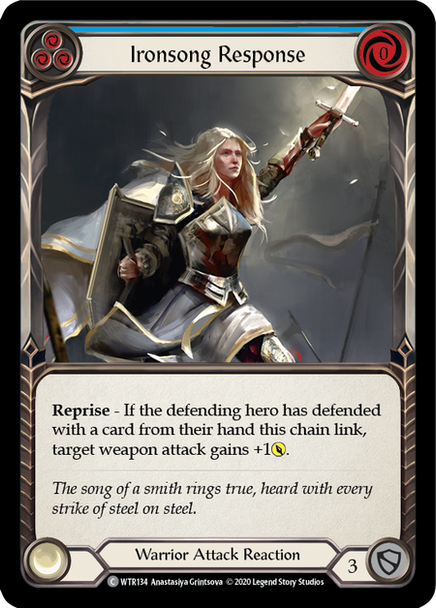 FAB01 WTR-134C Ironsong Response (Blue) Rainbow Foil (Unl ed)