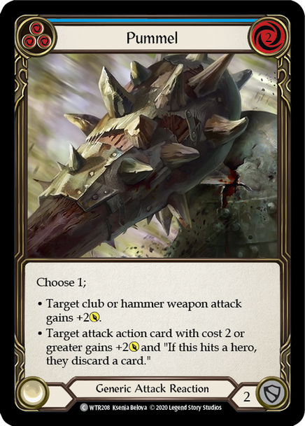 FAB01 WTR-208C Pummel (Blue) Rainbow Foil (Unl ed)