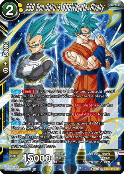 BT21-110SR SSB Son Goku & SSB Vegeta, Rivalry (Foil)