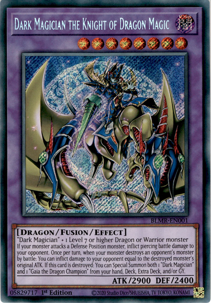 BLMR-EN001 Dark Magician the Knight of Dragon Magic (Secret Rare) <1st>