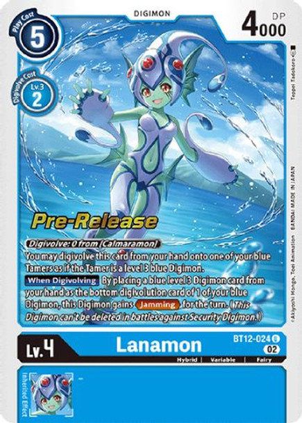 BT12-024U Lanamon (Prerelease Stamp) (Foil)