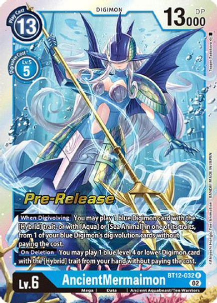 BT12-032R AncientMermaimon (Prerelease Stamp) (Foil)