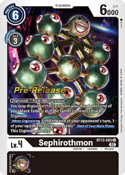 BT12-065U Sephirothmon (Prerelease Stamp) (Foil)