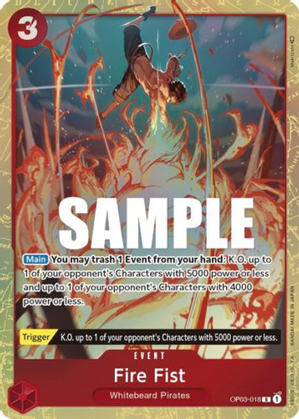 OP03-018R Fire Fist (Alternate Art) (Foil)