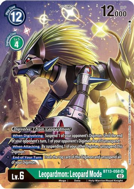 BT13-058SR Leopardmon: Leopard Mode (Alternate Art) (Foil)