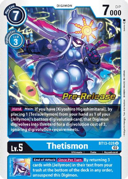 BT13-028U Thetismon (Prerelease Stamp) (Foil)