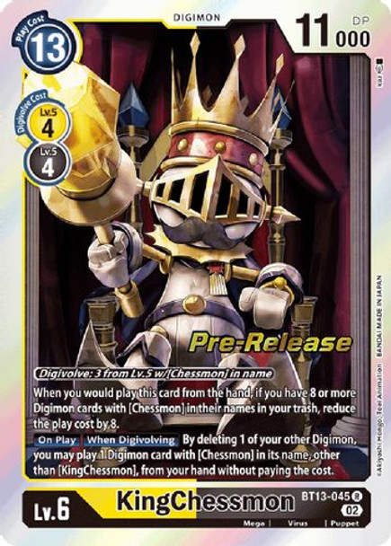 BT13-045R KingChessmon (Prerelease Stamp) (Foil)