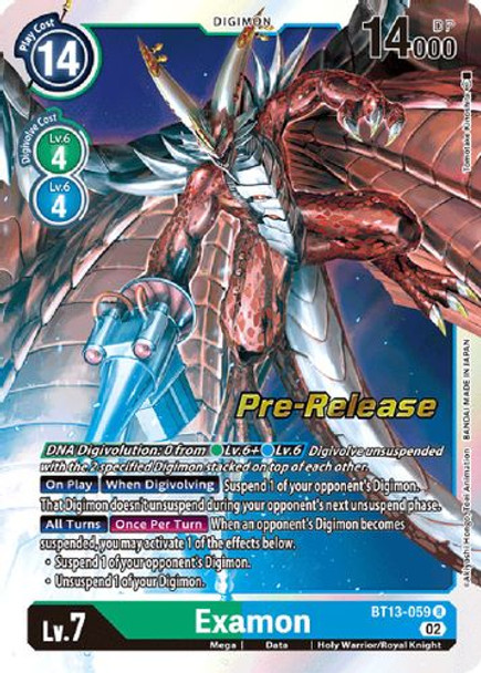 BT13-059R Examon (Prerelease Stamp) (Foil)