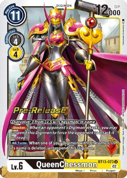 BT13-073U QueenChessmon (Prerelease Stamp) (Foil)