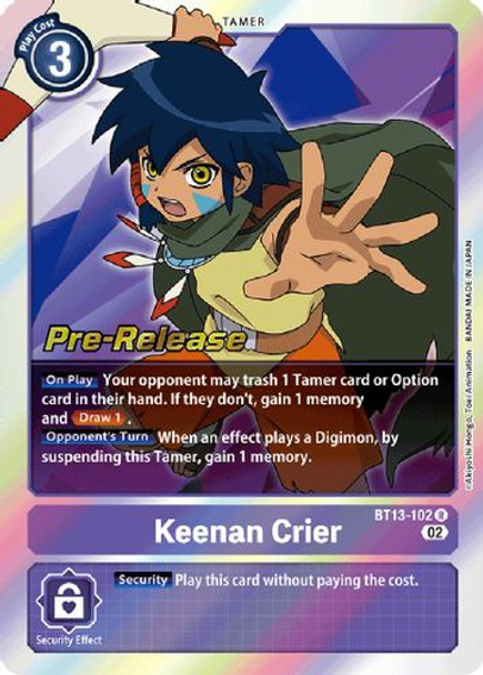 BT13-102R Keenan Crier (Prerelease Stamp) (Foil)