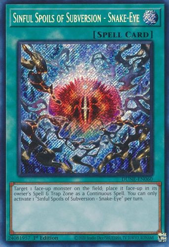 DUNE-EN060 Sinful Spoils of Subversion - Snake-Eye (Secret Rare) <1st>