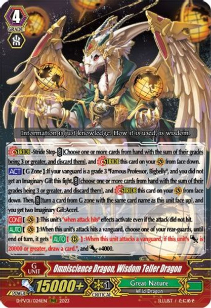 D-PV01/024EN Omniscience Dragon, Wisdom Teller Dragon