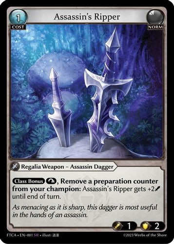 |GA02|<1st>[FTCA-EN-01](SR) Assassin's Ripper {Alt Foil}