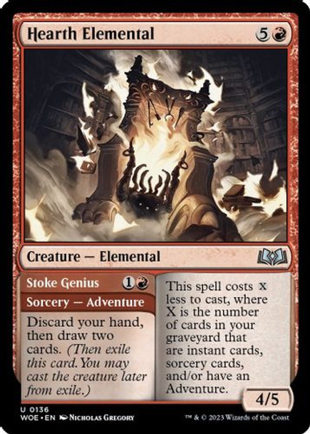 WOE-0136U Hearth Elemental (Foil)