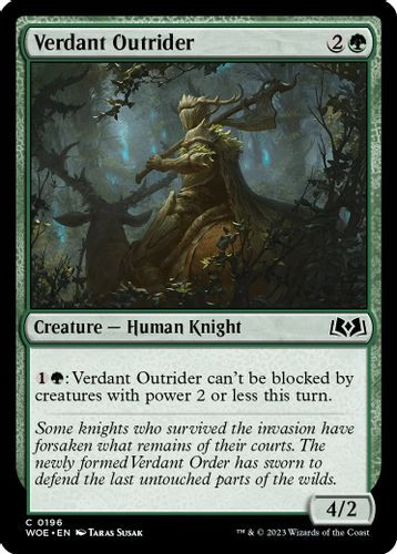 WOE-0196C Verdant Outrider (Foil)