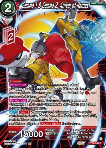 BT22-004R Gamma 1 & Gamma 2, Arrival of Heroes (Foil)