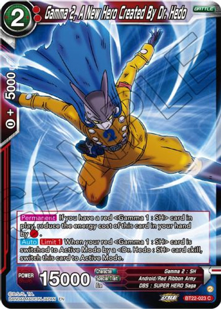 BT22-023C Gamma 2, A New Hero Created By Dr. Hedo (Foil)
