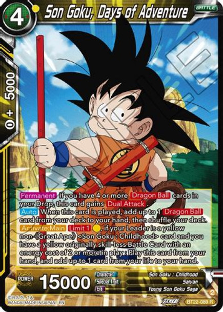 BT22-089R Son Goku, Days of Adventure