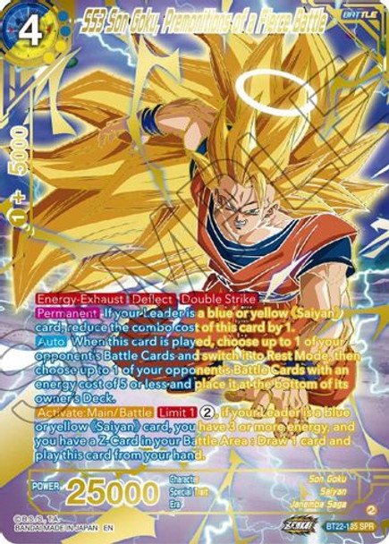 BT22-135SPR SS3 Son Goku, Premonitions of a Fierce Battle (SPR) (Foil)