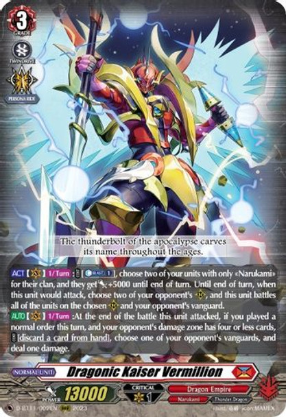 D-BT11/002EN RRR Dragonic Kaiser Vermillion