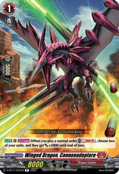 D-BT11/037EN R Winged Dragon, Cannonadeptero