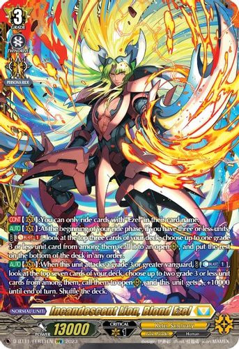 D-BT11/FFR11EN FFR Incandescent Lion, Blond Ezel (FFR)