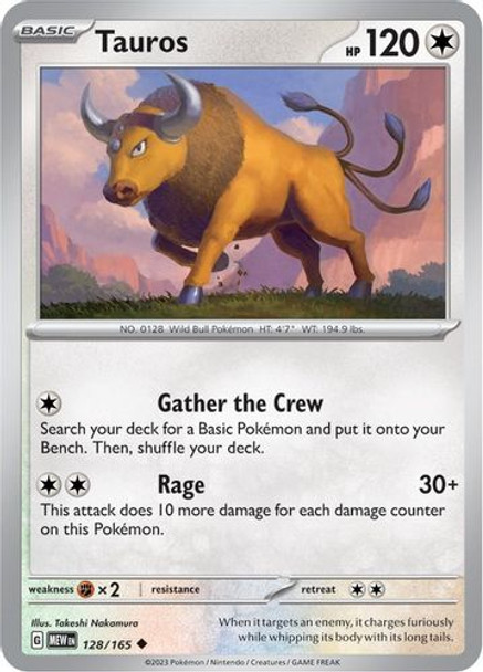 [SV03a][MEW-128/165](UC) Tauros (Reverse Holo)