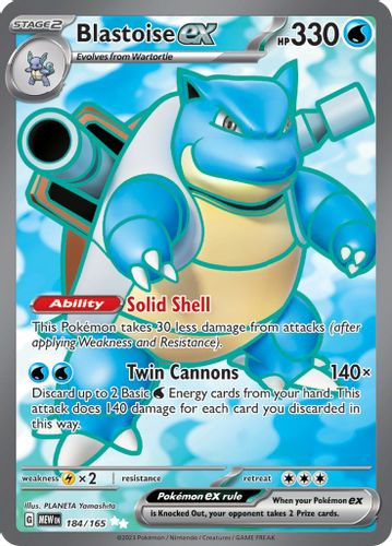 [SV03a][MEW-184/165](SRR) Blastoise ex (Holo)