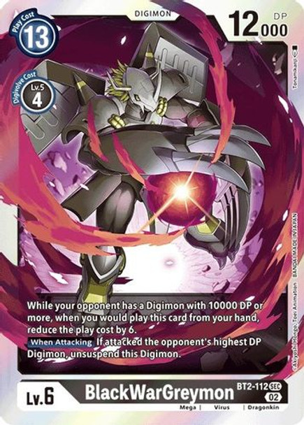 [BT02-112SEC] BlackWarGreymon (RB01 Reprint) (Foil)
