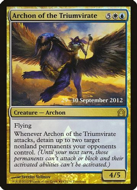 Prerelease Stamped - Archon of the Triumvirate-142P (Foil)