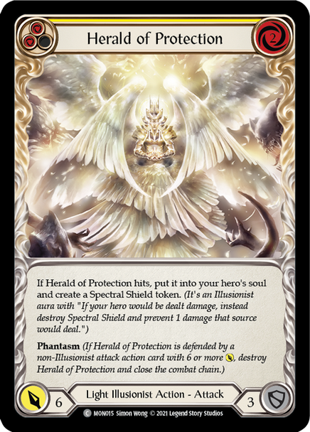 FAB04 MON-015C Herald of Protection (yellow) (1st ed)