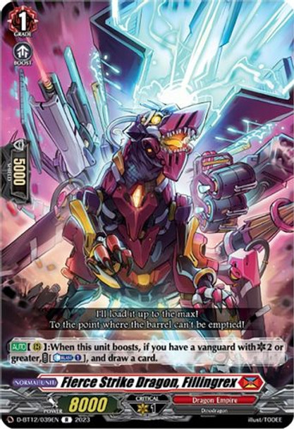 D-BT12/039EN R Fierce Strike Dragon, Fillingrex