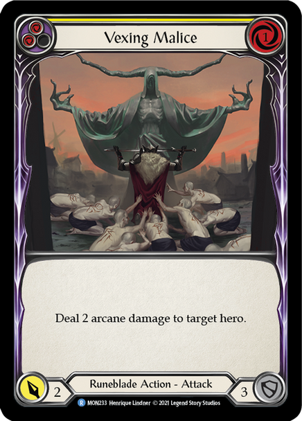 FAB04 MON-233R Vexing Malice (yellow) (1st ed)